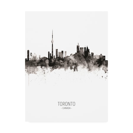 Michael Tompsett 'Toronto Canada Skyline Portrait II' Canvas Art,24x32